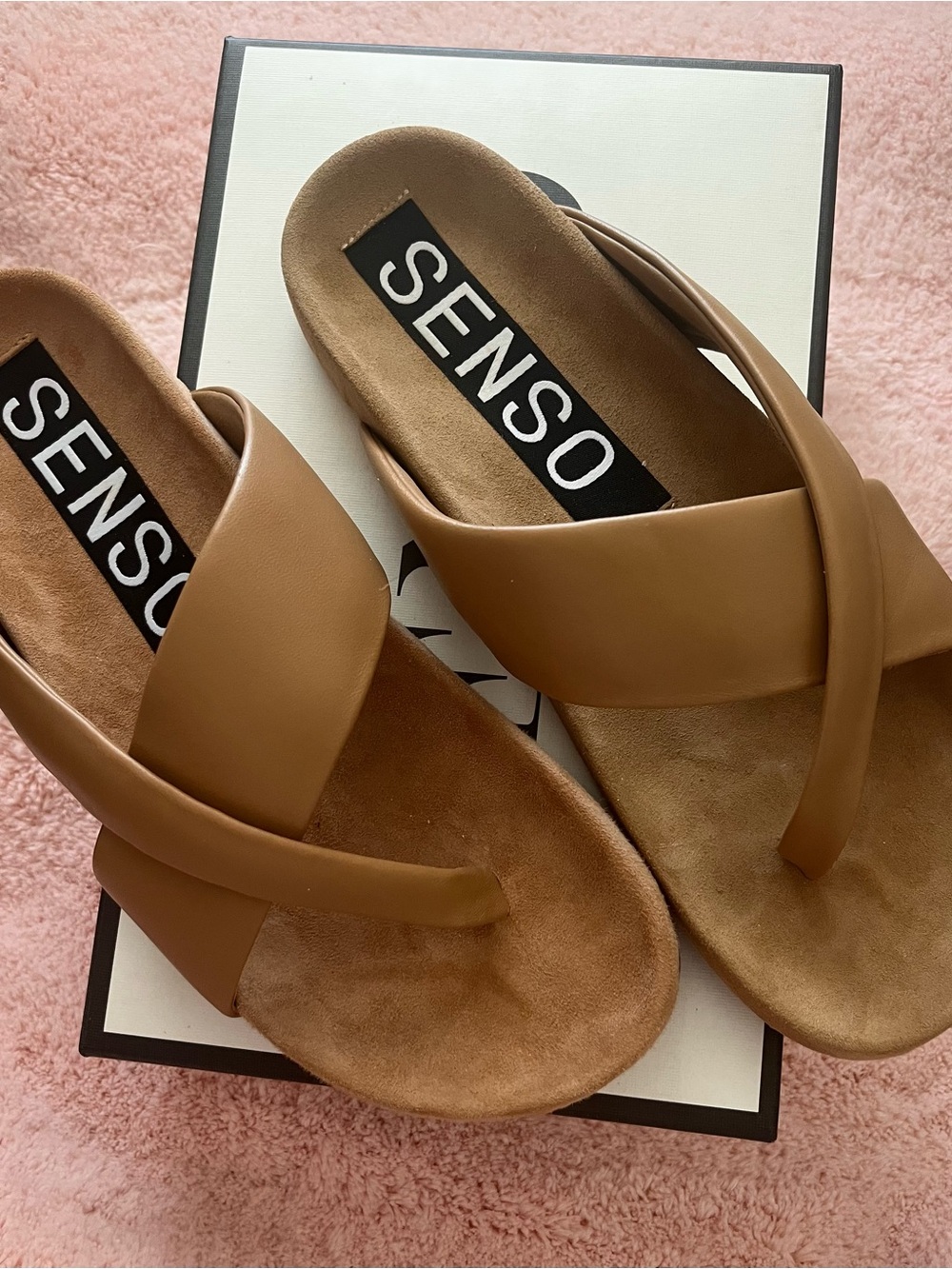SENSO Tan Crossover Slide Sandals EU size 41
